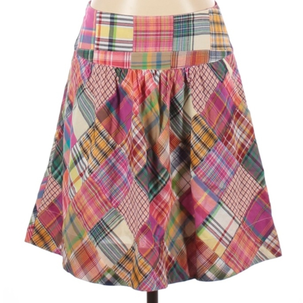 CAbi Plaid Skirt WITH pockets! Casual skirt, pink.